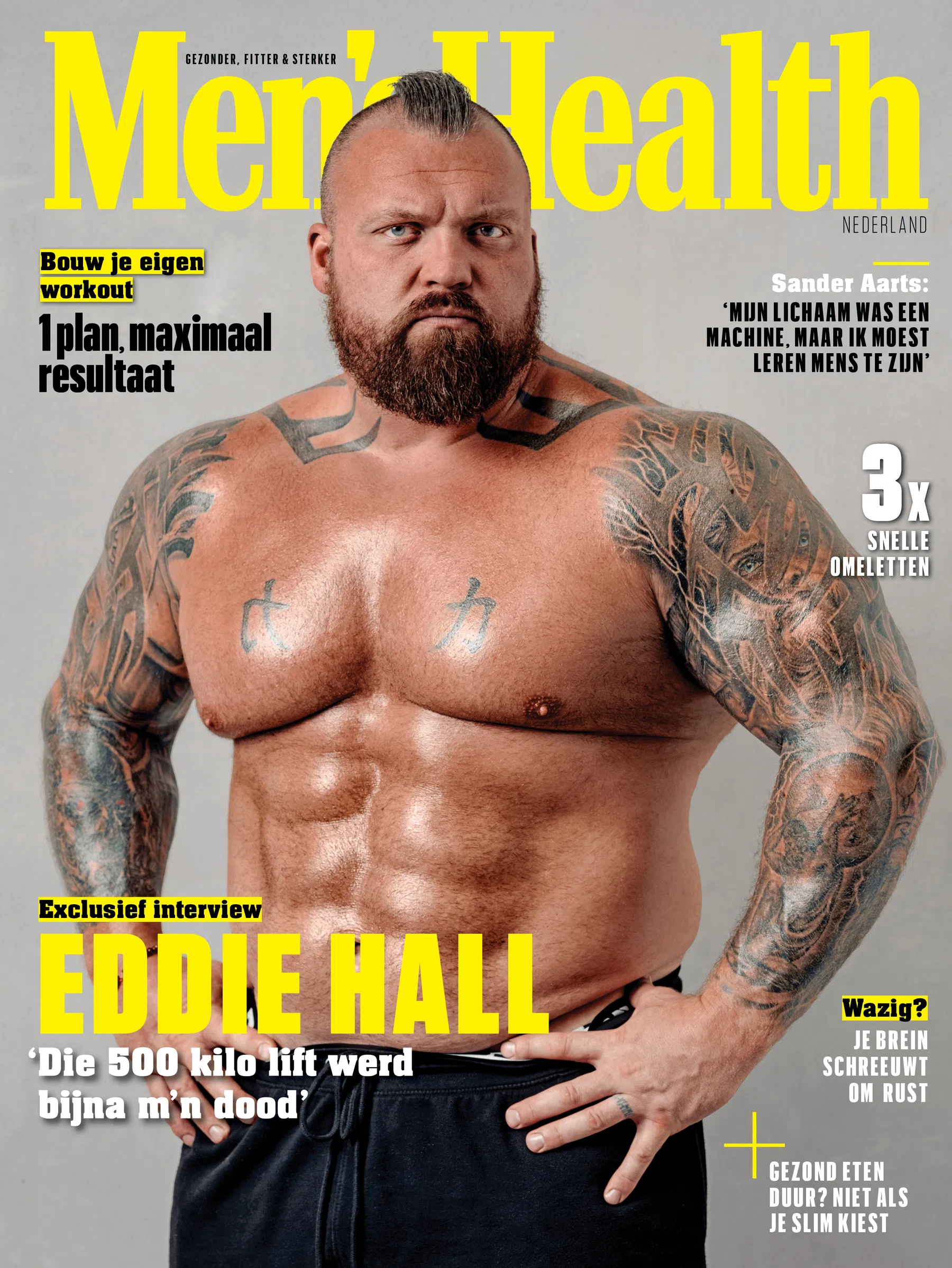 Eddie Hall op de cover van MH